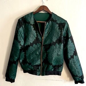 Made in Italy Boutique Reversible Elegant Bomber Jacket